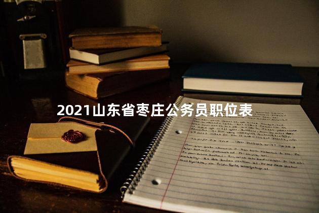 2021山东省枣庄公务员职位表