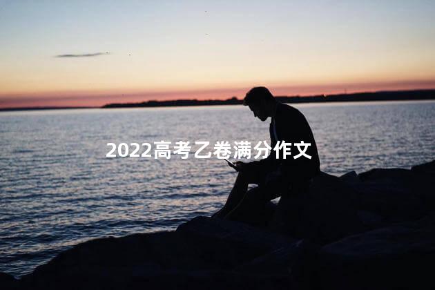 2022高考乙卷满分作文