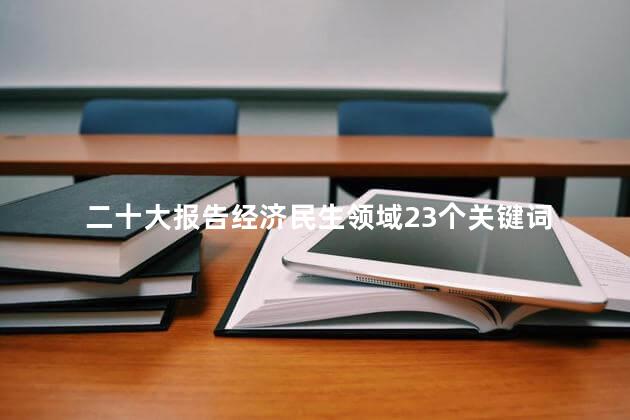 二十大报告经济民生领域23个关键词